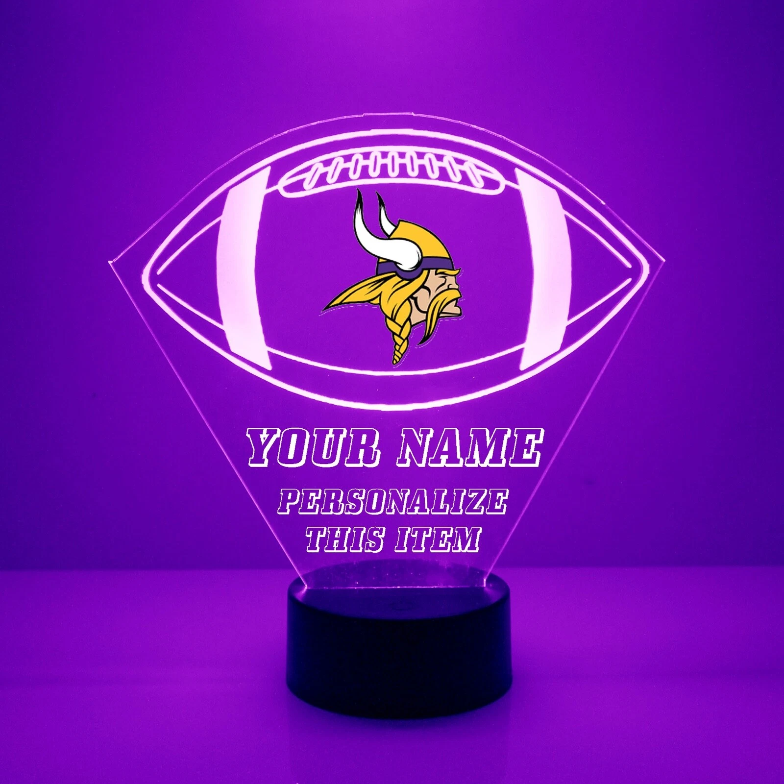 Minnesota Vikings Personalized LED Lamp