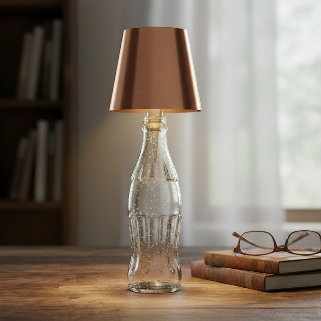 Wireless Bottle Based LED Lamp For Table And Patio