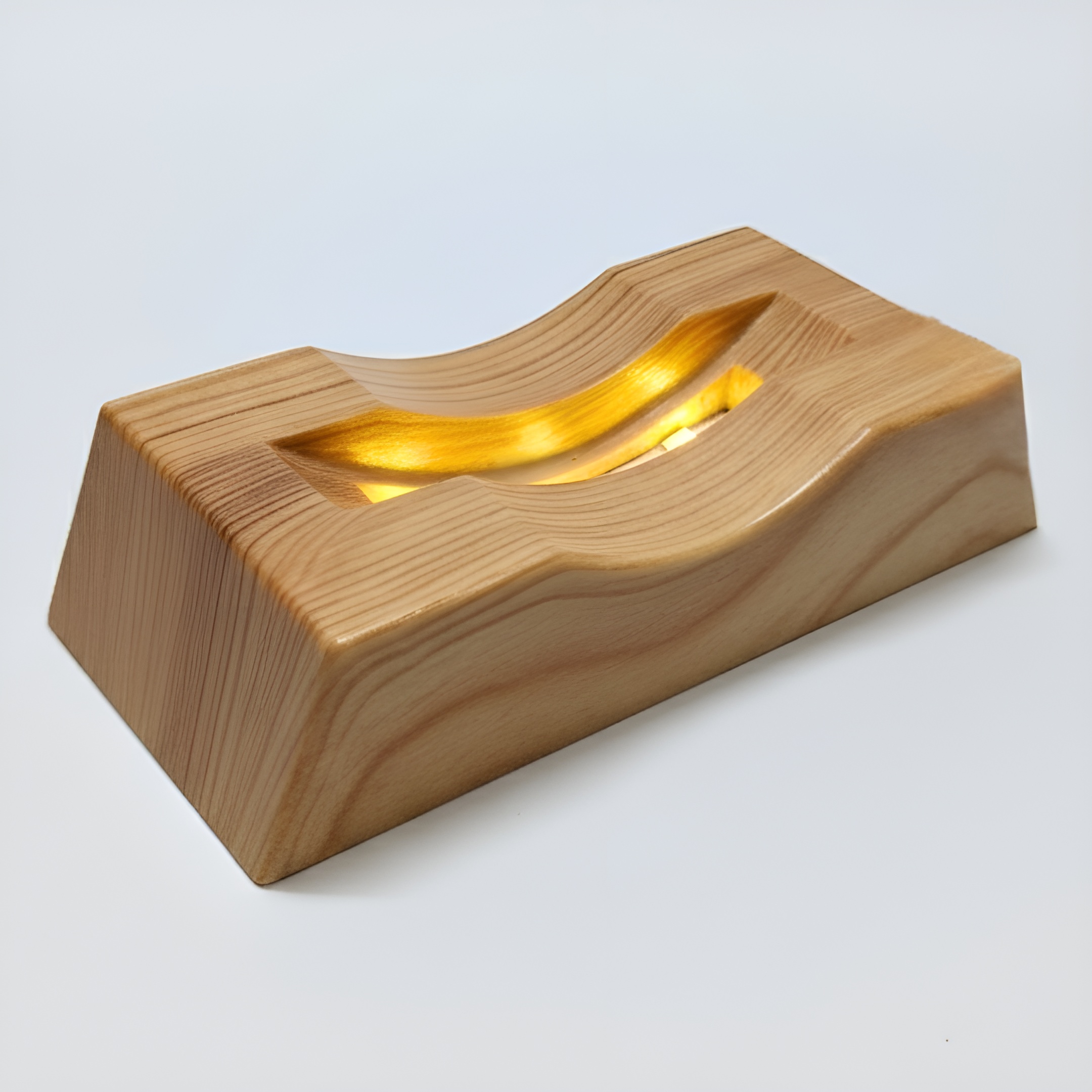 Adiyogi LED Ring Lamp With Wooden Base