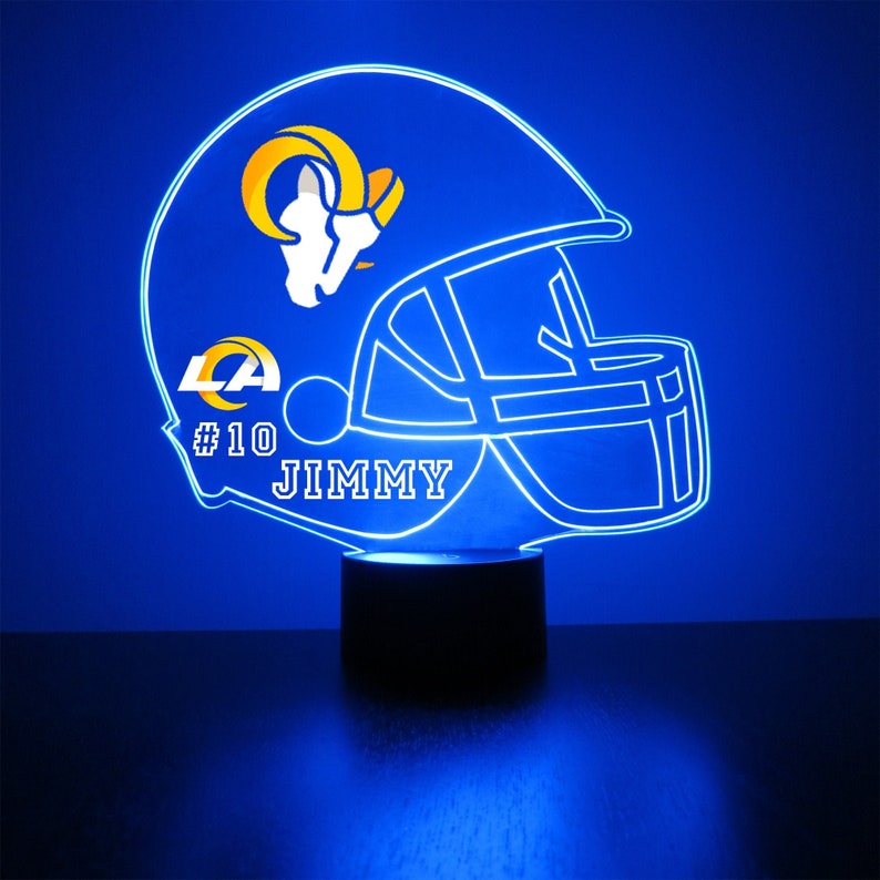 Los Angeles Rams Personalized LED Football Night Light