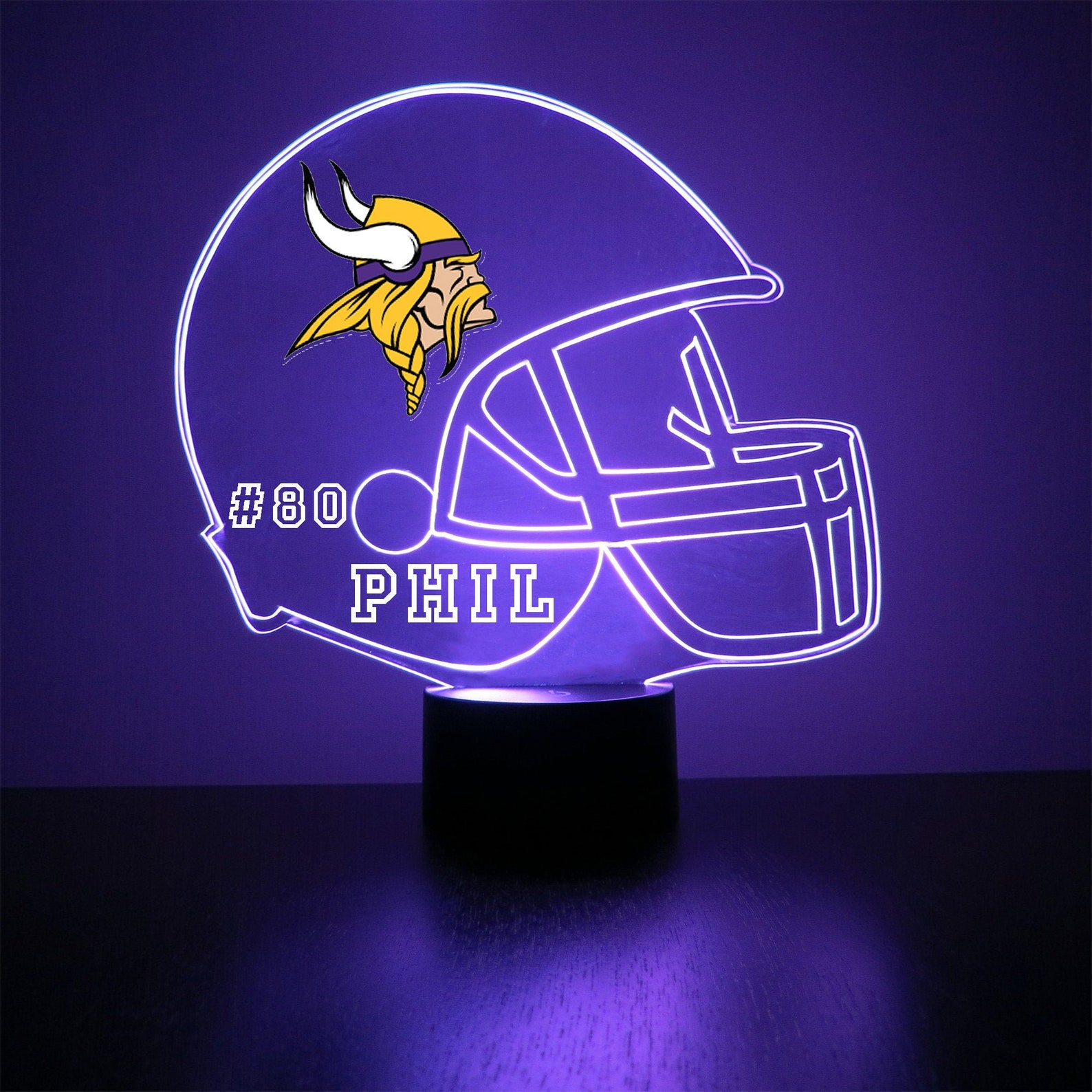Minnesota Vikings Personalized LED Lamp