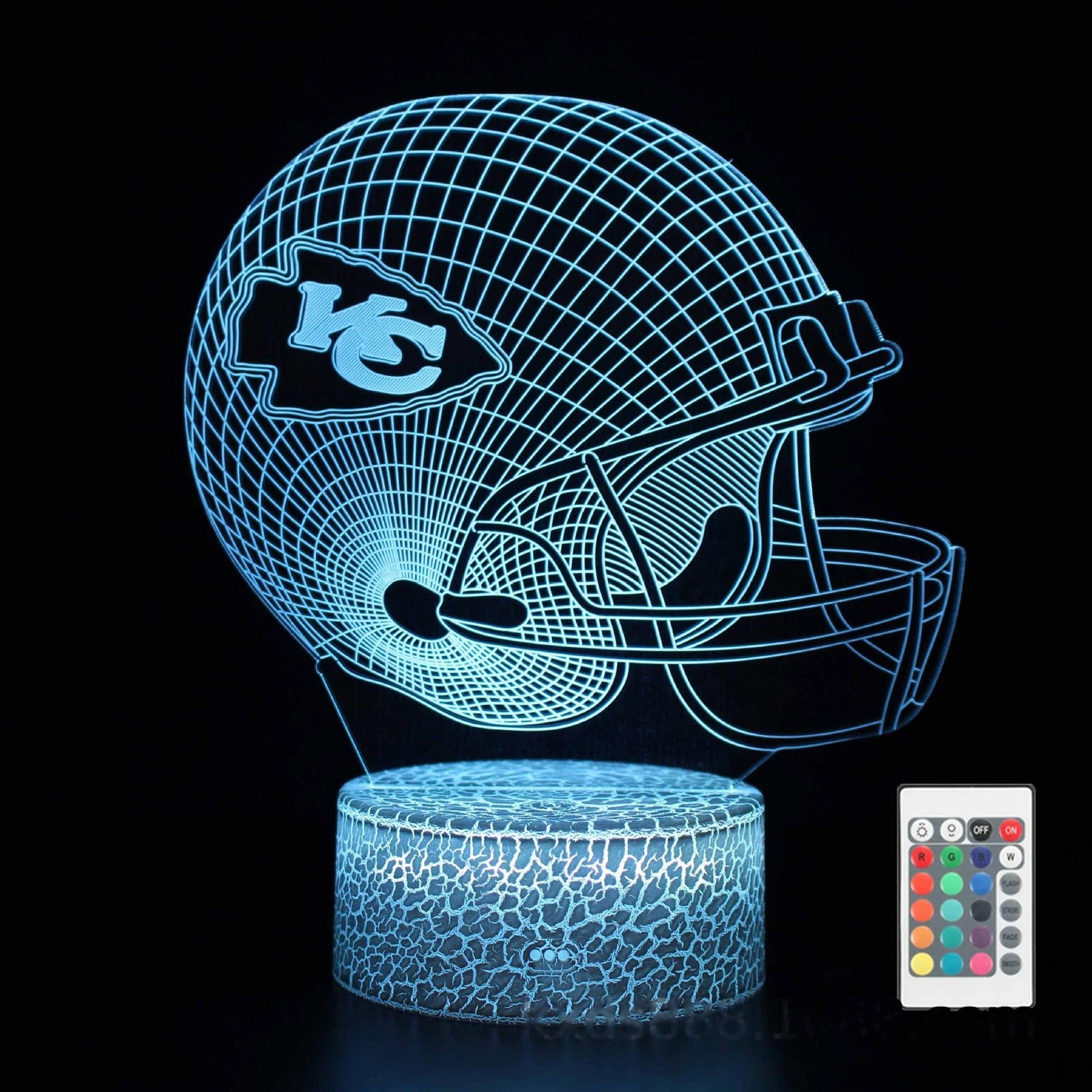 Kansas City Chiefs 3D Helmet LED Illusion Lamp