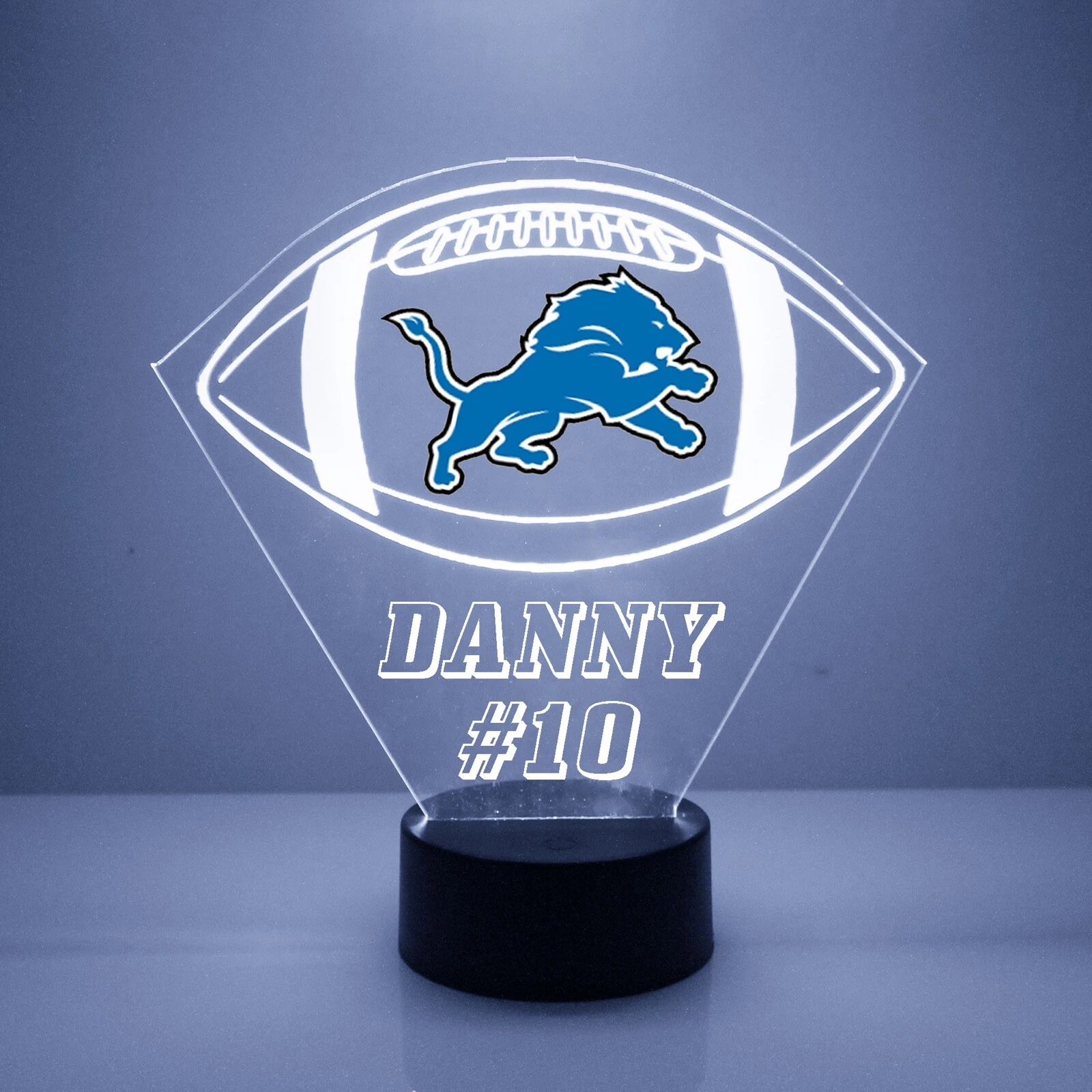Detroit Lions Personalized LED Lamp