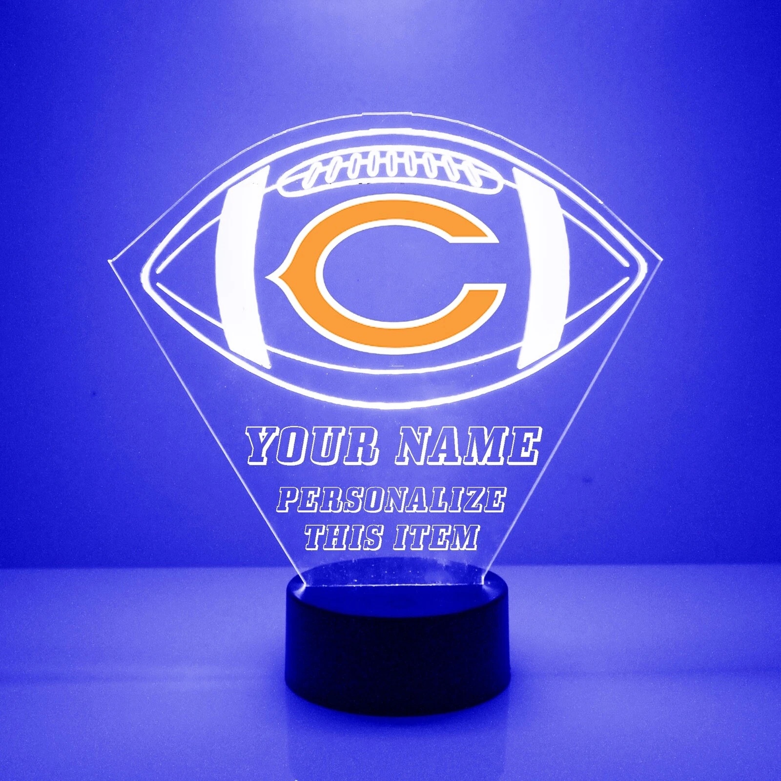 Chicago Bears Personalized LED Lamp