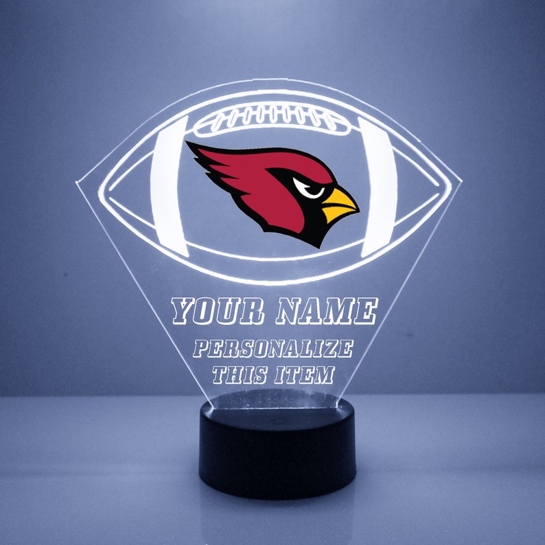 Arizona Cardinals Personalized LED Football Night Light