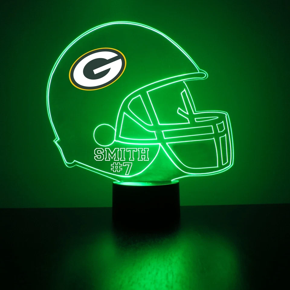 Personalized Green Bay Packers LED Lamp