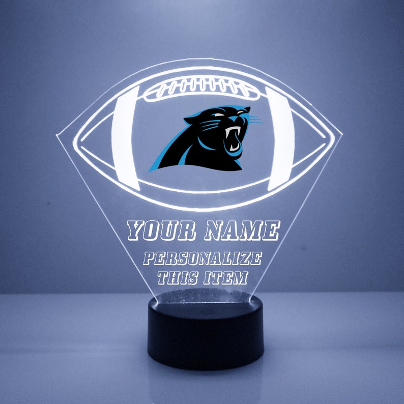 Carolina Panthers Personalized LED Lamp