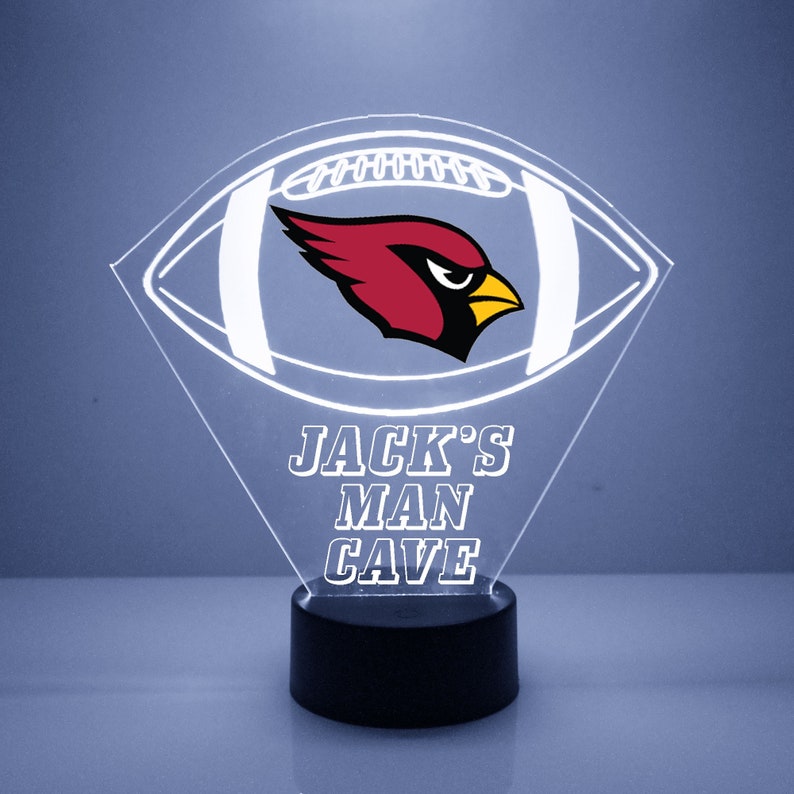 Arizona Cardinals Personalized LED Football Night Light