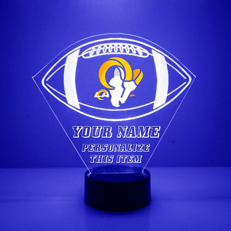 Los Angeles Rams Personalized LED Football Night Light