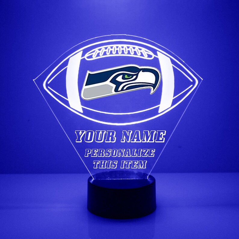 Custom Seahawks LED Football Night Light
