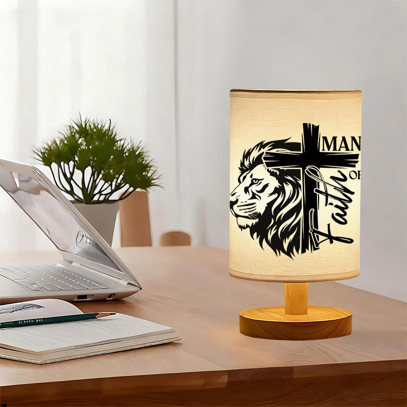 A Modern USB-powered Linen Lamp with a Unique Design and Exquisite Patterns