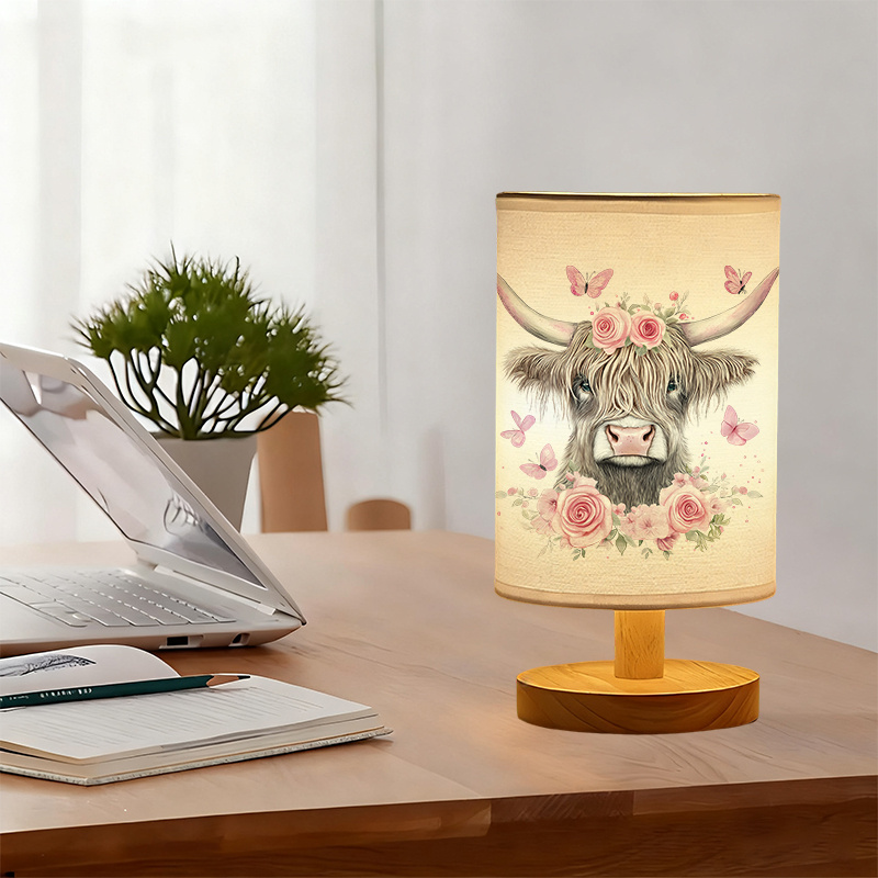 A Modern USB-powered Linen Lamp with a Unique Design and Exquisite Patterns