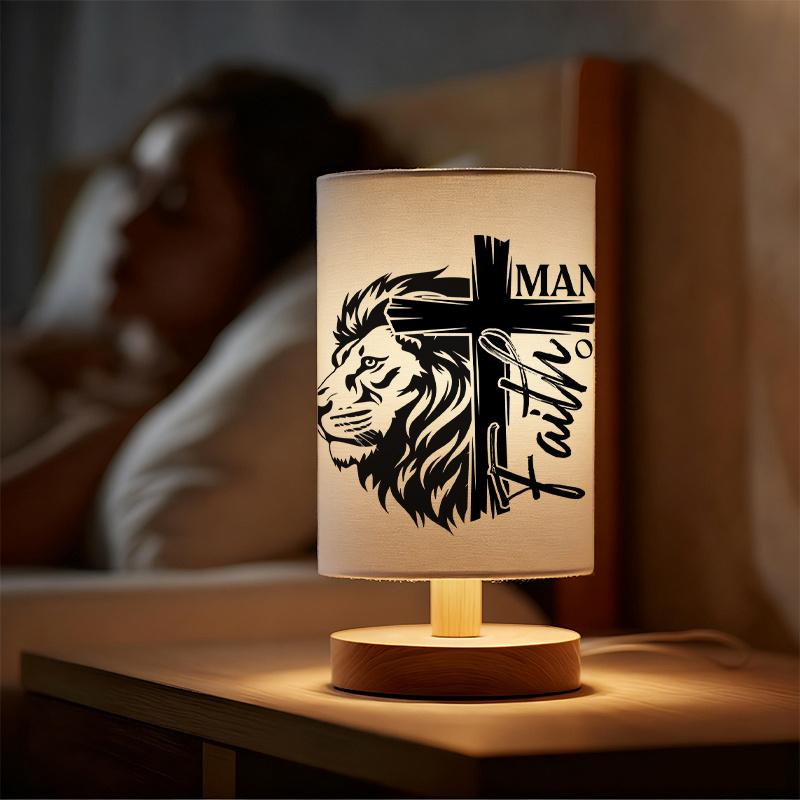 A Modern USB-powered Linen Lamp with a Unique Design and Exquisite Patterns