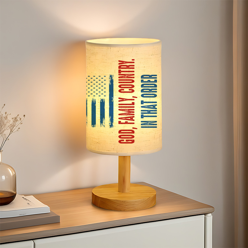 A Modern USB-powered Linen Lamp with a Unique Design and Exquisite Patterns