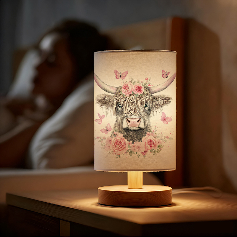 A Modern USB-powered Linen Lamp with a Unique Design and Exquisite Patterns