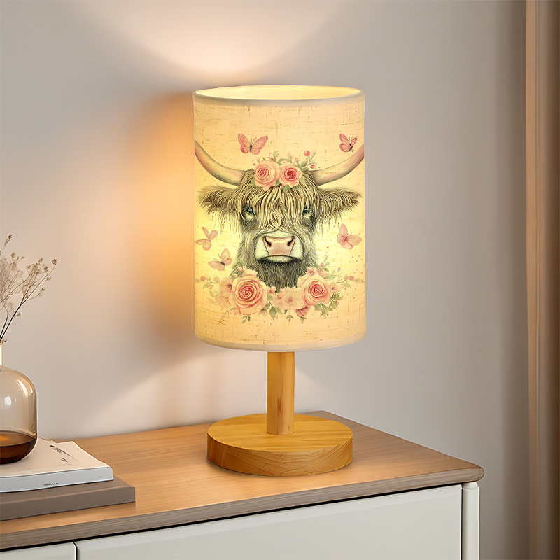 A Modern USB-powered Linen Lamp with a Unique Design and Exquisite Patterns