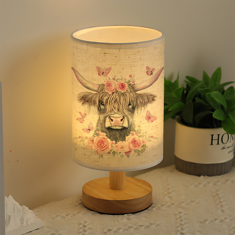 A Modern USB-powered Linen Lamp with a Unique Design and Exquisite Patterns
