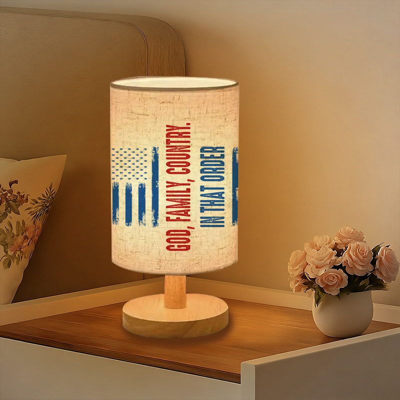 A Modern USB-powered Linen Lamp with a Unique Design and Exquisite Patterns