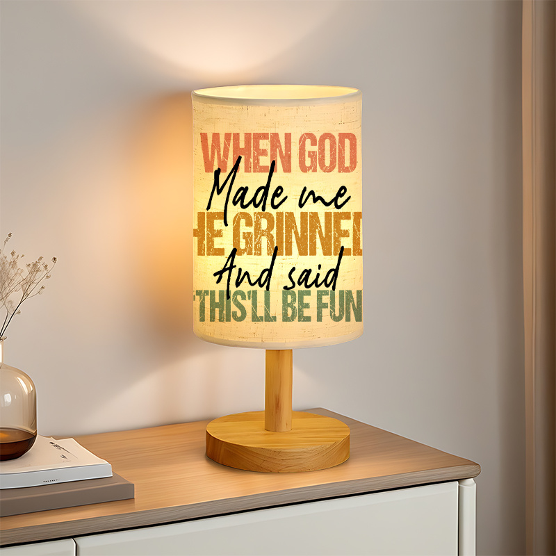 A Modern USB-powered Linen Lamp with a Unique Design and Exquisite Patterns.