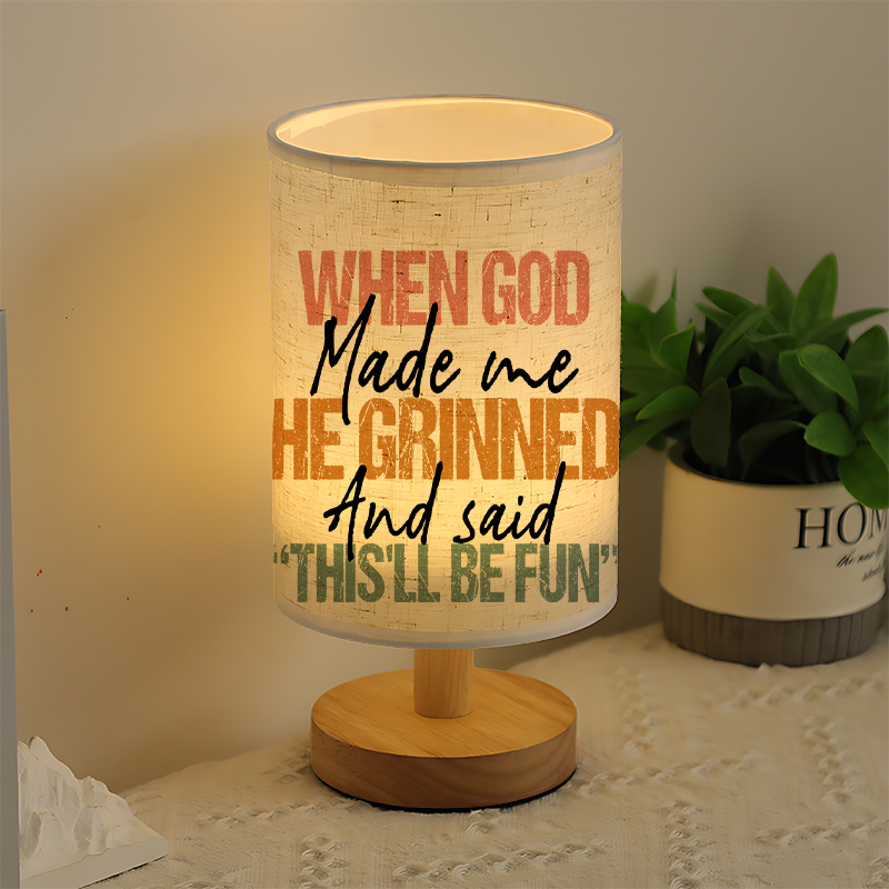 A Modern USB-powered Linen Lamp with a Unique Design and Exquisite Patterns.