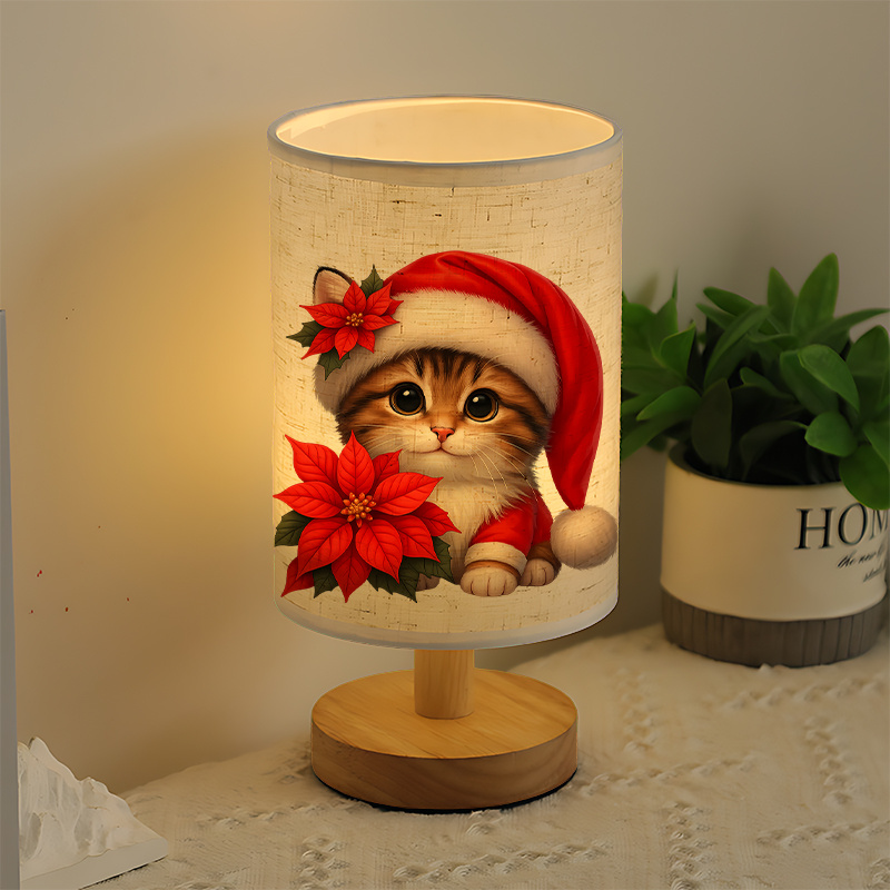 A modern USB-powered linen lamp with a unique design and exquisite patterns.