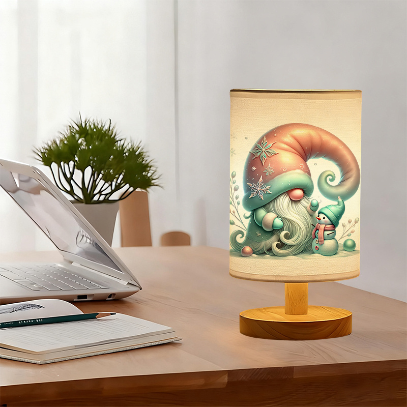 A modern USB-powered linen lamp with a unique design and exquisite patterns.
