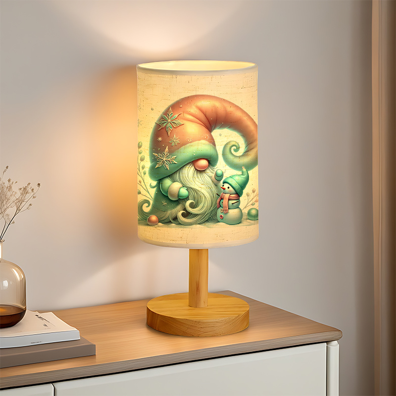 A modern USB-powered linen lamp with a unique design and exquisite patterns.