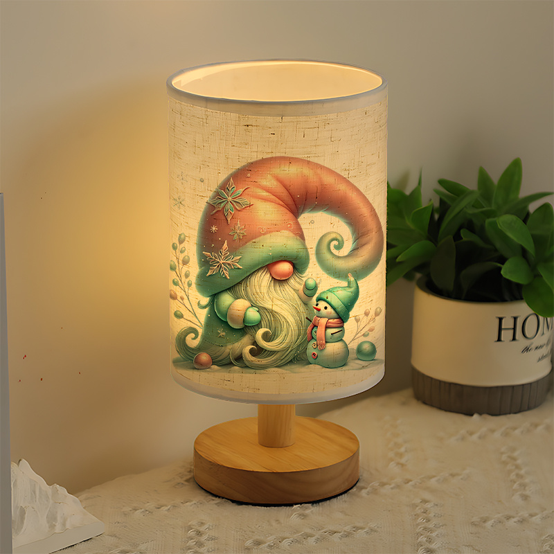 A modern USB-powered linen lamp with a unique design and exquisite patterns.