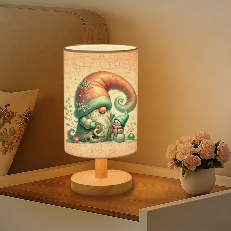 A modern USB-powered linen lamp with a unique design and exquisite patterns.