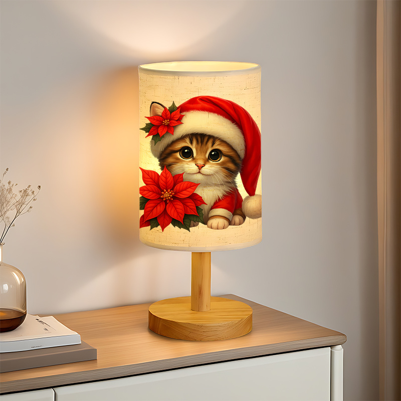 A modern USB-powered linen lamp with a unique design and exquisite patterns.