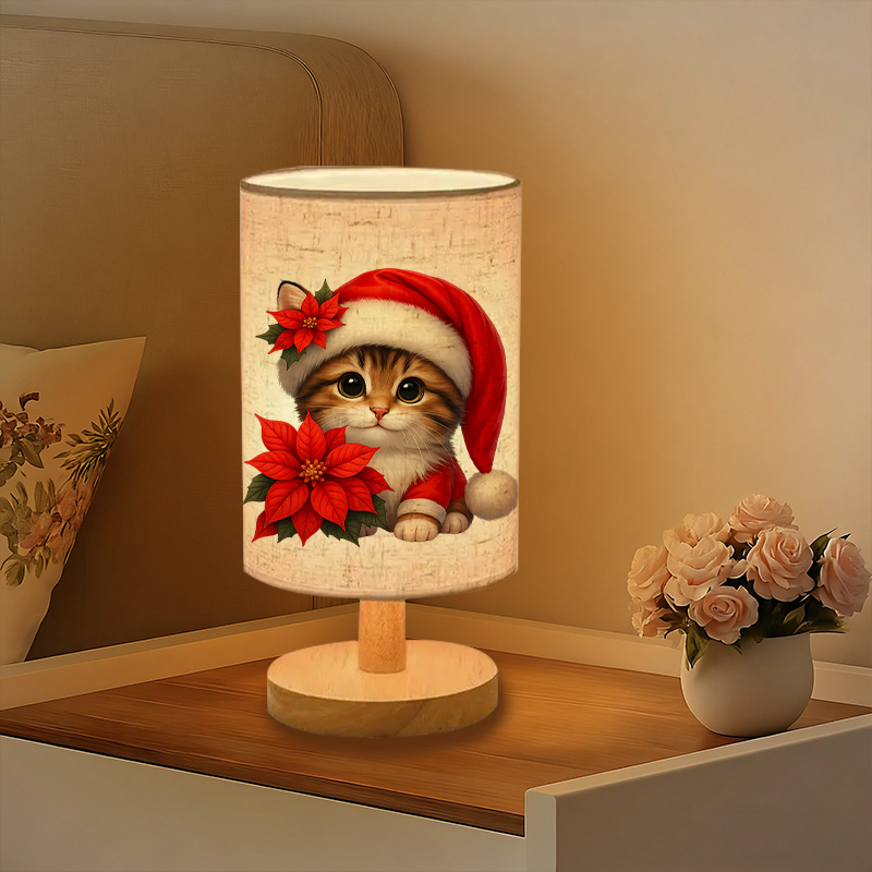 A modern USB-powered linen lamp with a unique design and exquisite patterns.