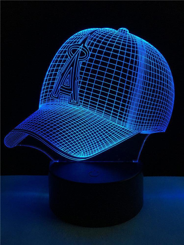 Los Angles Angeles Baseball Cap 3D Optical Illusion Lamp - 3D Optical Lamp