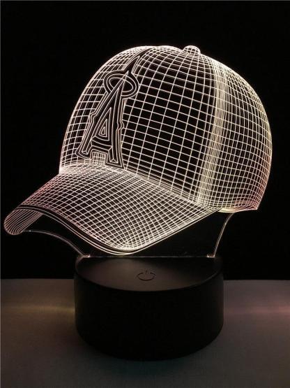 Los Angles Angeles Baseball Cap 3D Optical Illusion Lamp - 3D Optical Lamp