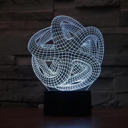 Abstract Starfish Sculpture 3D Optical Illusion Lamp - 3D Optical Lamp