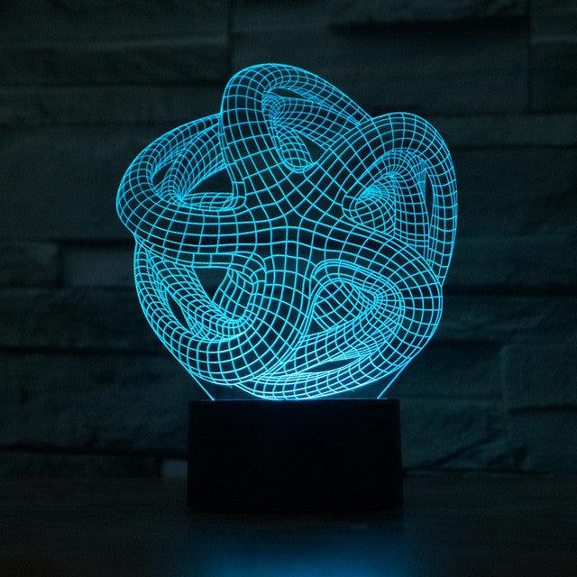 Abstract Starfish Sculpture 3D Optical Illusion Lamp - 3D Optical Lamp