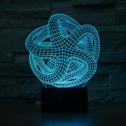 Abstract Starfish Sculpture 3D Optical Illusion Lamp - 3D Optical Lamp
