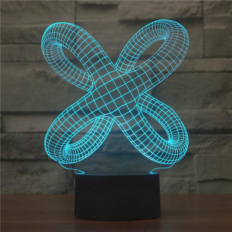 Knotted Spiral Illusion Lamp-3D Optical Lamp