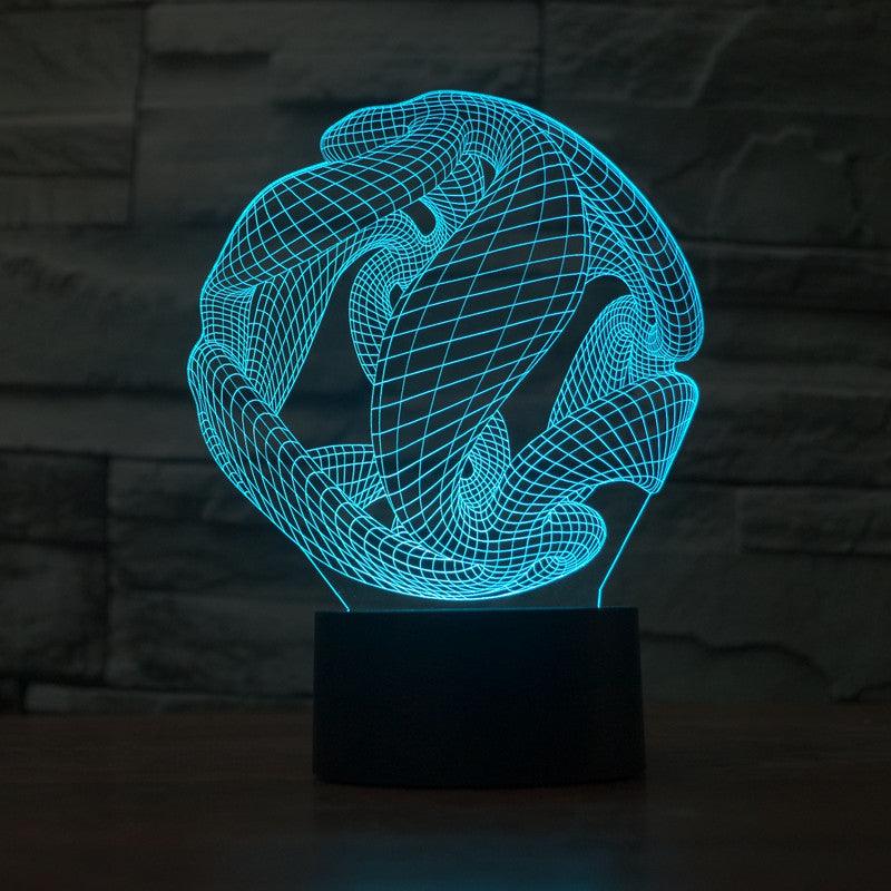 Spiral Ball LED Lamp-3D Optical Lamp