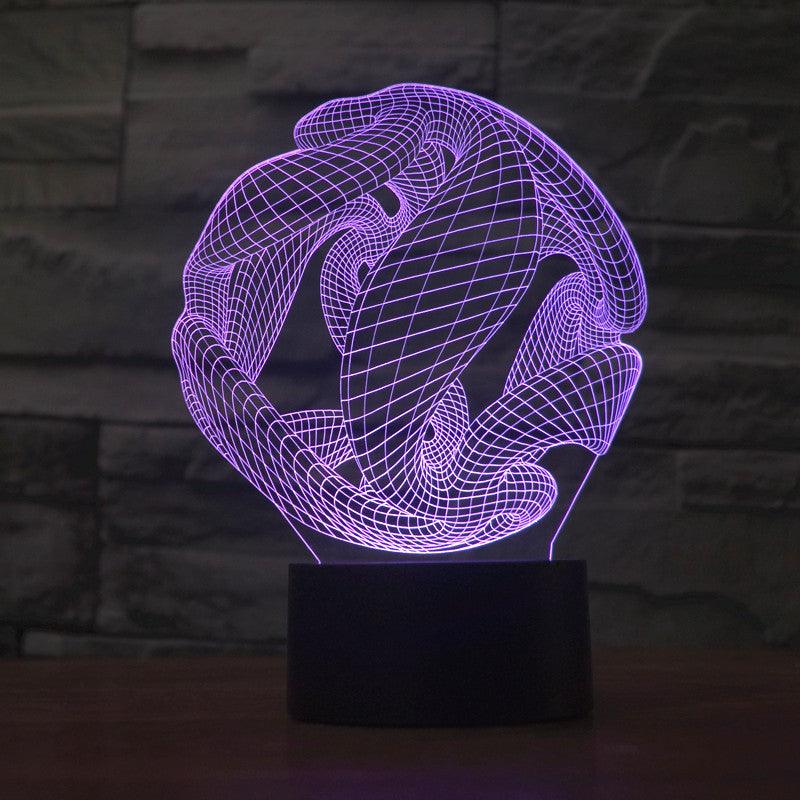 Spiral Ball LED Lamp-3D Optical Lamp