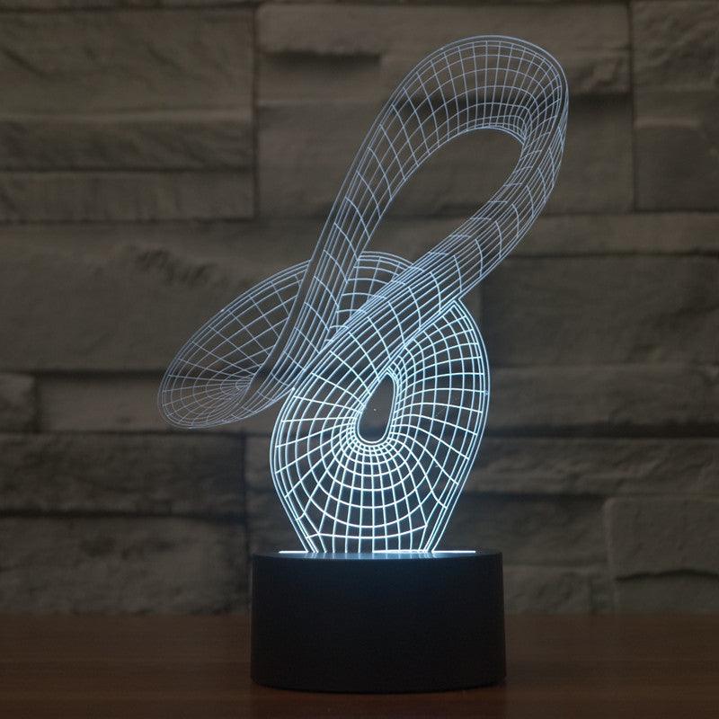 abstract twisting ribbon lamp-3D Optical Lamp