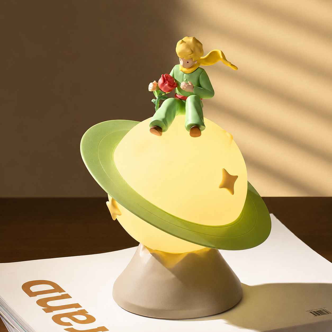 Rotating Planet Lamp With Touch Lighting Modes