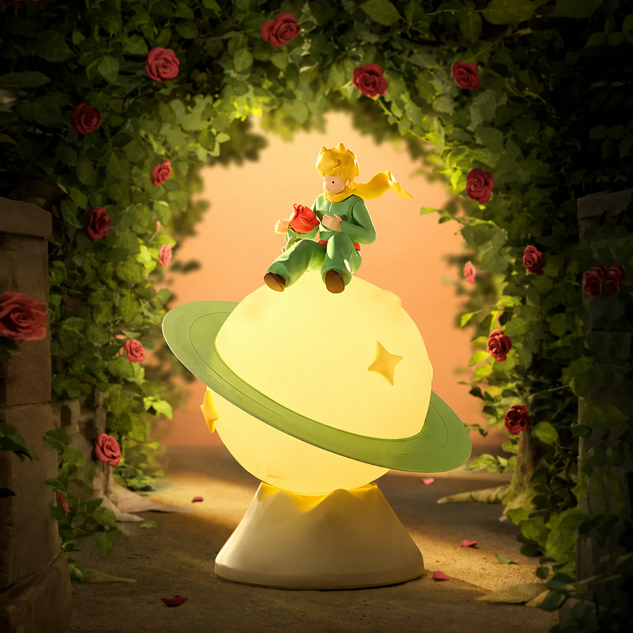 Rotating Planet Lamp With Touch Lighting Modes