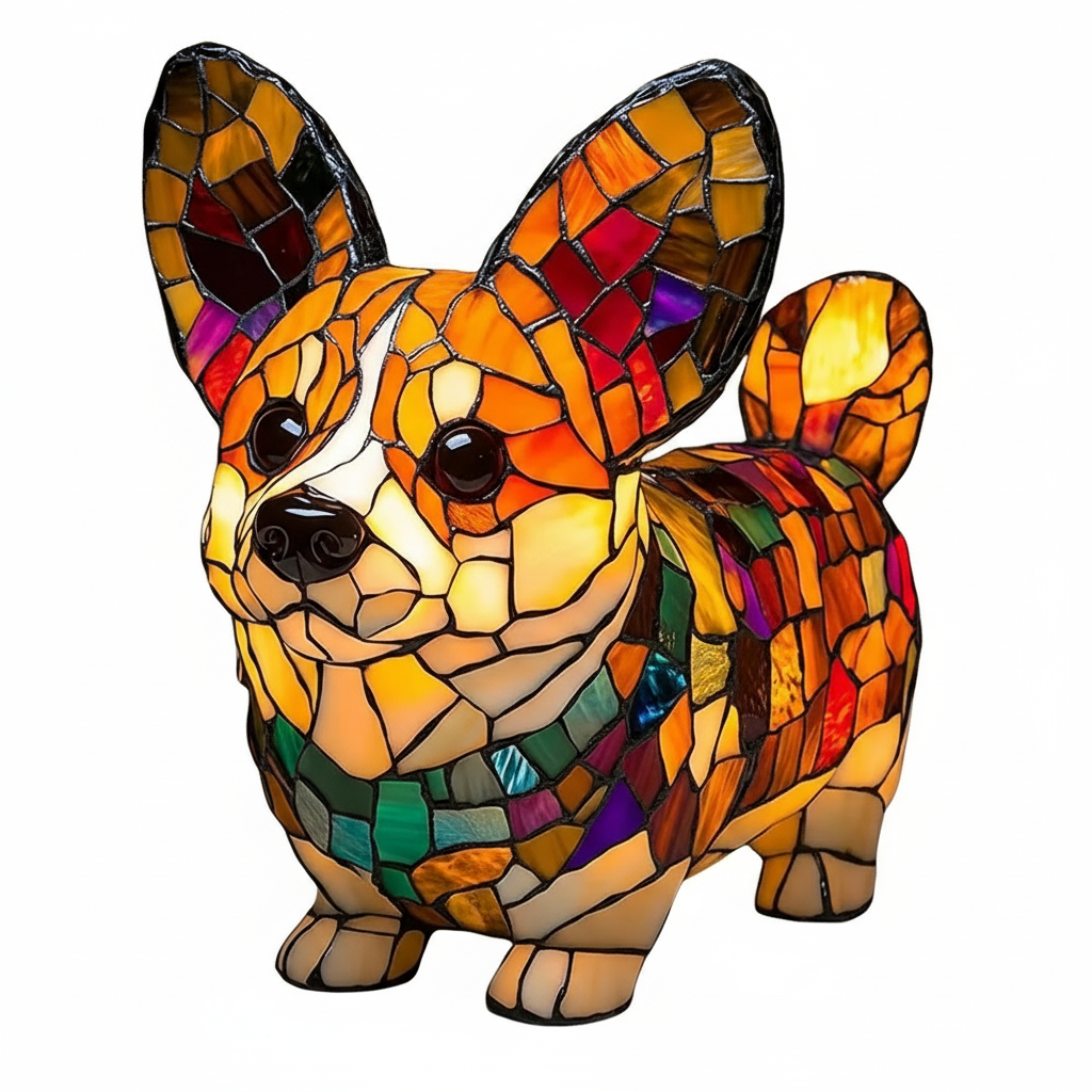 Colorful Dog Decor Lamp