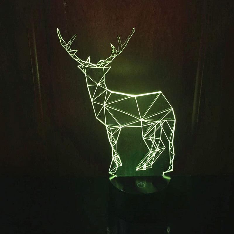Artistic Reindeer 3D Optical Illusion Lamp-3D Optical Lamp