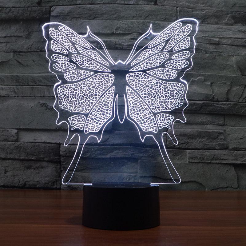Butterfly 3D Lamp – Multicolor LED Optical Illusion Light-3D Optical Lamp