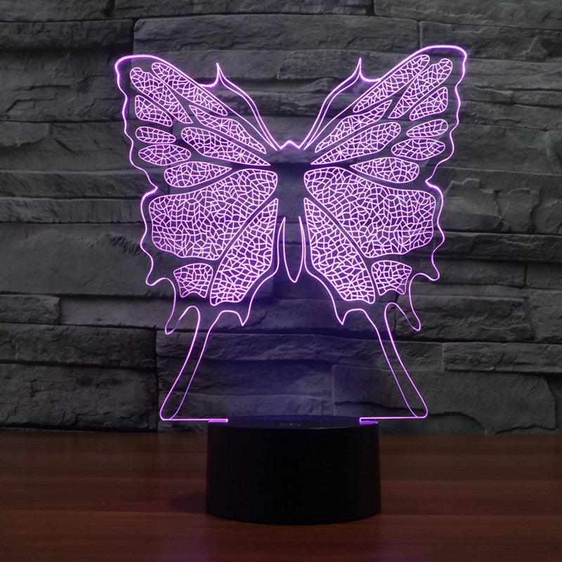 Realistic Butterfly 3D Optical Illusion Lamp - 3D Optical Lamp