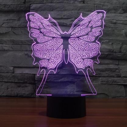 Realistic Butterfly 3D Optical Illusion Lamp - 3D Optical Lamp
