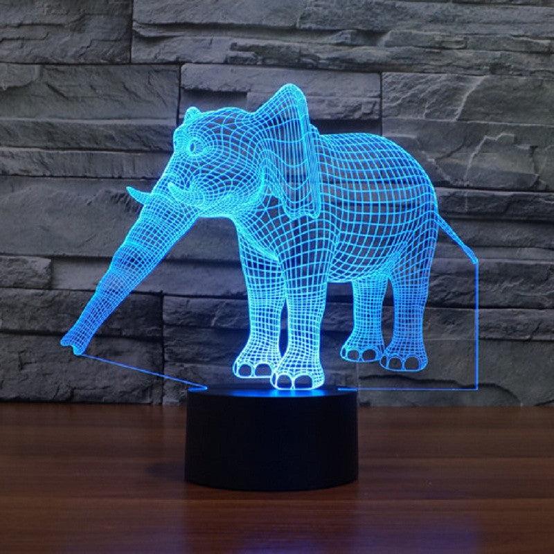 Elephant 3D Optical Illusion Lamp - 3D Optical Lamp