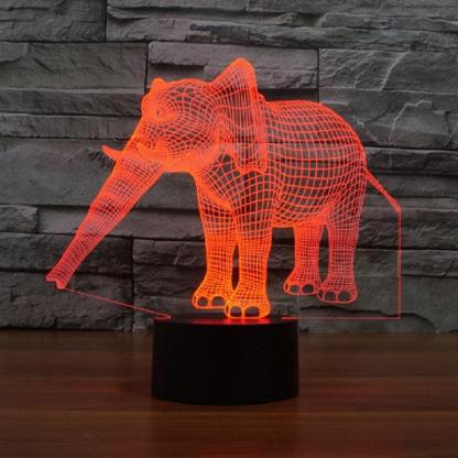 Elephant 3D Optical Illusion Lamp - 3D Optical Lamp
