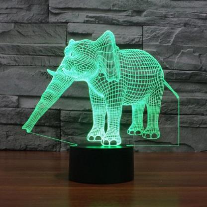 Elephant 3D Optical Illusion Lamp - 3D Optical Lamp